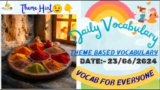 Daily Vocabulary 🤩 23 June 2024  English Vocab through Hindi  Vocab for All  Spices Vocabulary [upl. by Sanoy402]