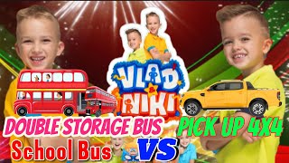 School Bus🚎 Vlad Niki double storage bus going to school friends vlad niki 4X4 pick up driver Niki [upl. by Urata]