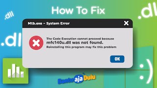 How To Fix mfc140udll Not Found [upl. by Buckels]