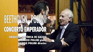 Beethoven Piano Concerto No 5 quotEmperorquot Op 73  Daniele amp Maurizio Pollini  Sinfónica de Galicia [upl. by Kissie]