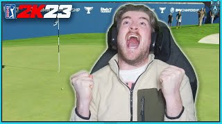 MY FIRST HOLE IN ONE REACTION  PGA TOUR 2K23 [upl. by Amick]