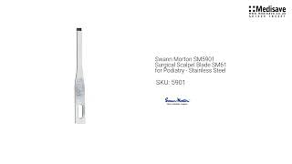 Swann Morton SM5901 Surgical Scalpel Blade SM61 for Podiatry Stainless Steel 5901 1920x1080 [upl. by Ecilegna]