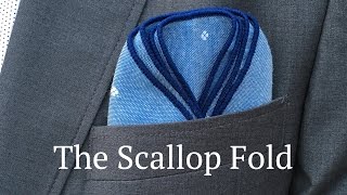 The Scallop Fold  How to Fold a Pocket Square [upl. by Estrin]