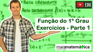 Função do Primeiro Grau Função Afim Exercícios Aula 3 de 9 [upl. by Eidnew]