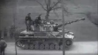 German 11th Panzer Division Drives in to Surrender at End of WW2 [upl. by Cecilius]