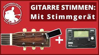 Gitarre richtig stimmen mit einem Stimmgerät für Anfänger  Korg TM 50  gitarrenclipsde [upl. by Ailegna]