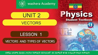 PHYSICS GRADE 11 UNIT 2 LESSON 1 VECTORS AND TYPES OF VECTORS [upl. by Snahc]