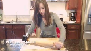 Bionic Amputee Model Rebekah Marine Using Rolling Pin [upl. by Inilahs]