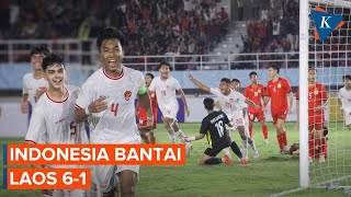 Kalahkan Laos 61 Timnas U16 Indonesia Puncaki Klasemen Grup A Piala AFF U16 [upl. by Onifur]