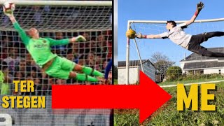 Recreating VIRAL goalkeeping moments [upl. by Eelnayr575]