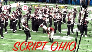 Ohio State Buckeyes Band Perform Script OHIO College Football Playoff Game OSU vs Georgia Bulldogs 🏈 [upl. by Oinoitna]