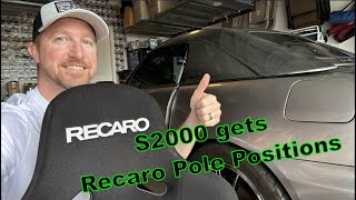 Recaro Seat Install day Oh yeah and Schroth Belts in the Honda S2000 track car s2000 s2k [upl. by Sidwell]