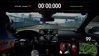 2023 Honda Civic Type R Record Lap of Nürburgring Nordschleife [upl. by Yetnom]