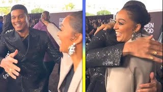 Watch Tia Mowry UNEXPECTEDLY Bump Into ExHusband Cory Hardrict on Red Carpet [upl. by Tiga]