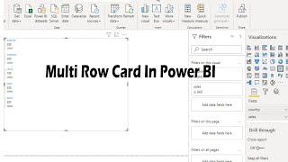 Multi Row Card In Power BI  Create a MultiRow Card In Power BI [upl. by Brnaby613]