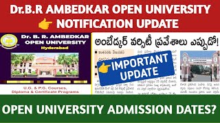 DR BR Ambedkar Open University Notification 2024 UpdateStudentUpdates247 [upl. by Nitnert]