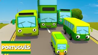 5 Ônibus Verdes  Garagem de Gecko  Carros infantis  Vídeos educativos [upl. by Gaddi]