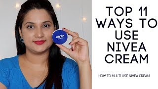 11 Surprising Uses of Nivea Cream  How to Use Nivea Cream in Hindi  Monica Sumant [upl. by Aelem92]