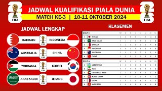 Jadwal Kualifikasi Piala Dunia 2026  Indonesia vs Bahrain  Klasemen Kualifikasi Piala Dunia 2026 [upl. by Ursel]