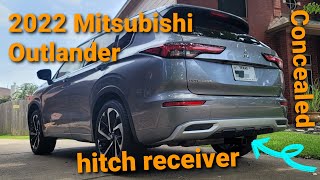 2022 Mitsubishi Outlander concealed hitch receiver DIY install [upl. by Feriga]