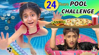 24 Hours Living in SWIMMING POOL  Under Water ft Samreen Ali  MyMissAnand [upl. by Melda588]