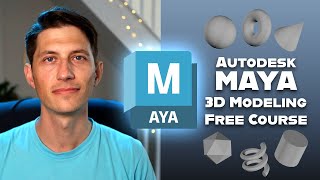 Free Autodesk Maya Course  3D Modeling Essentials [upl. by Adnilev]