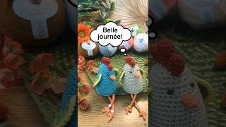 Les poulettes sont dans la place Tutoriel disponible sur la chaine Bon crochet crochet вязание [upl. by Nelg]