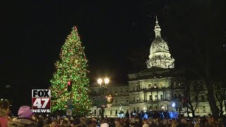 State Christmas Tree to be lit tonight in downtown Lansing [upl. by Ahterahs]