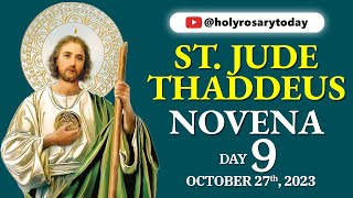 ST JUDE THADDEUS NOVENA DAY 9 🙏 October 27 2023 🙏 Holy Rosary Today [upl. by Byrne]