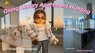 ✨ Going LUXURY Apartment Hunting as an 18 year old Bloxburg roleplay  wvoices [upl. by Oech]