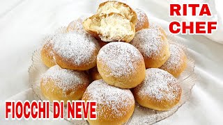 FIOCCHI DI NEVE⭐RITA CHEF  Brioches ripiene soffici come nuvole [upl. by Alihs825]