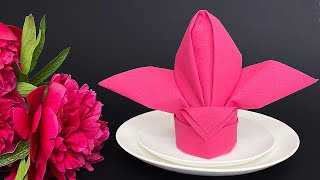 How to fold a Napkin Flower [upl. by Leon]