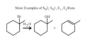 Examples of SN1 SN2 E1 and E2 reactions [upl. by Niwrud528]