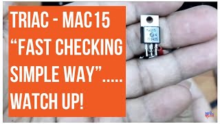 TRIAC MAC 15  SIMPLE WAYS OF HACK CHECKING THE TRIGGER TO WORK [upl. by Gerdy]