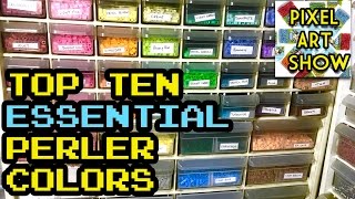 Top Ten Essential Perler Bead Colors  Pixel Art Show [upl. by Knapp]