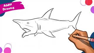 How to Draw Helicoprion Shark a [upl. by Attena211]