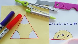 Math Model Triangle Sum Theorem Math Activities Math Project [upl. by Isoais397]