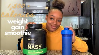 1500 CALORIE WEIGHT GAIN SHAKE that ACTUALLY tastes GOOD serious mass protein powder [upl. by Whitaker]