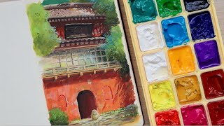 Himi Gouache Thoughts After a Year and Tips for Beginners  Painting Spirited Away [upl. by Nerrad]