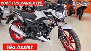 Finally 2025 TVS Raider 125 iGo Launched 😍 New Look  5 Big Change  Tvs Raider New Grey Color [upl. by Coletta]