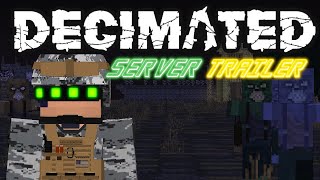 Minecraft  DECIMATION MOD REALISTIC ZOMBIE MOD  PT1 INTRO MELEE WEAPONS AND MOBS [upl. by Alemaj]