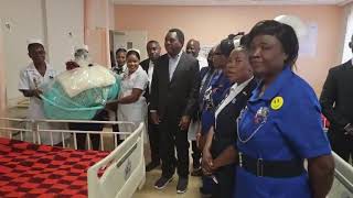 HH Touring of the newly Constructed Chamboli Level one Hospital in Kitwe District zambia news [upl. by Ahsaf]