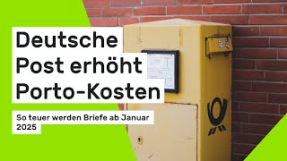 Deutsche Post erhöht Porto So teuer werden Briefe ab Januar 2025 [upl. by Aicinoid]