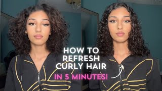 HOW TO REFRESH CURLY HAIR │ 5 MINS ONLY [upl. by Aldarcie]