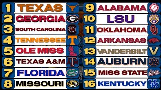 Championship Weekend SEC Power Rankings Texas is ELITE [upl. by Prem]