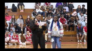 Abbeville HS celebrate two world powerlifting champion students at pep rally [upl. by Thessa]