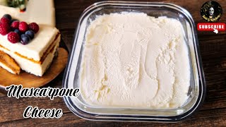 Homemade Mascarpone Cheese  Italian Cream Cheese Recipe [upl. by Icken]