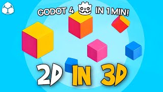 Do 2D in 3D in Godot 4 in One Minute [upl. by Mighell800]