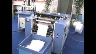 S500 and HP 450  Semiautomatic TShirt Bag Making Machine and Hydraulic Punching Unit [upl. by Ruhnke593]