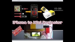 How to connect iPhone to mini projector  Part 2  2018 [upl. by Notnirb45]